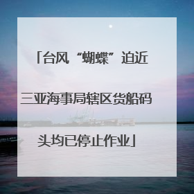 台风“蝴蝶”迫近 三亚海事局辖区货船码头均已停止作业