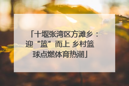 十堰张湾区方滩乡：迎“篮”而上 乡村篮球点燃体育热潮