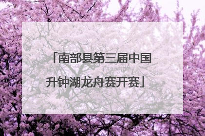 南部县第三届中国升钟湖龙舟赛开赛