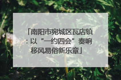 南阳市宛城区瓦店镇：以“一约四会”奏响移风易俗新乐章