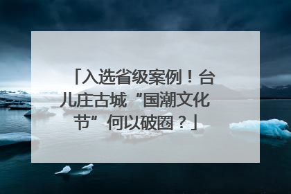 入选省级案例！台儿庄古城“国潮文化节”何以破圈？