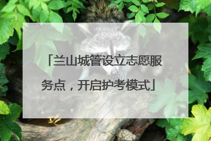 兰山城管设立志愿服务点，开启护考模式