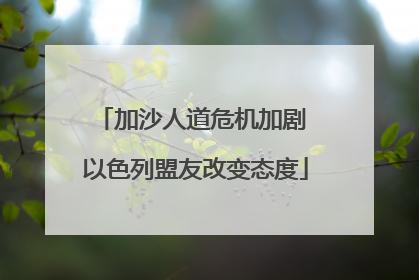 加沙人道危机加剧 以色列盟友改变态度