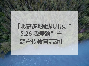 北京多地组织开展“5.26 我爱路”主题宣传教育活动