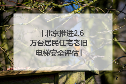 北京推进2.6万台居民住宅老旧电梯安全评估