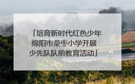 培育新时代红色少年 绵阳市桑枣小学开展少先队队前教育活动