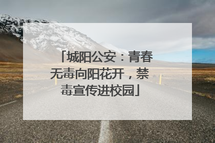 城阳公安：青春无毒向阳花开，禁毒宣传进校园