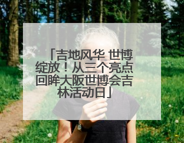 吉地风华 世博绽放！从三个亮点回眸大阪世博会吉林活动日