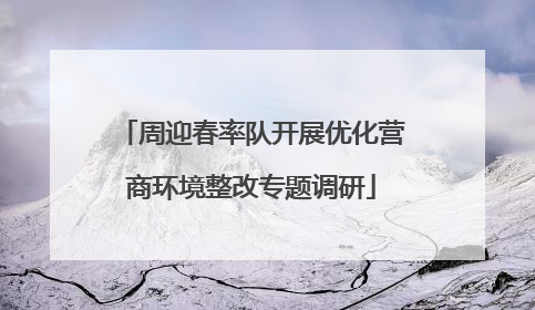 周迎春率队开展优化营商环境整改专题调研