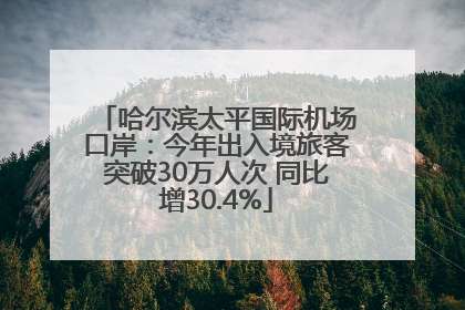 哈尔滨太平国际机场口岸：今年出入境旅客突破30万人次 同比增30.4%