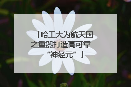 哈工大为航天国之重器打造高可靠“神经元”