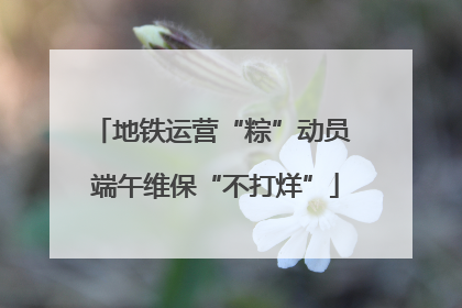 地铁运营“粽”动员 端午维保“不打烊”