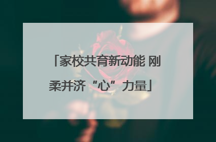 家校共育新动能 刚柔并济“心”力量