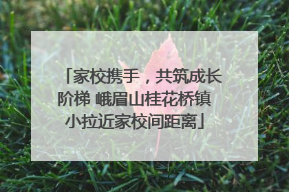 家校携手，共筑成长阶梯 峨眉山桂花桥镇小拉近家校间距离