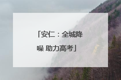 安仁：全城降噪 助力高考