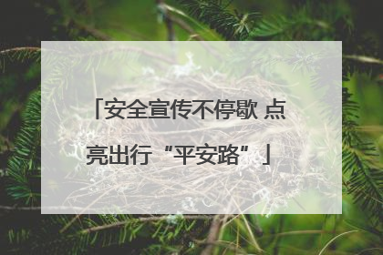 安全宣传不停歇 点亮出行“平安路”