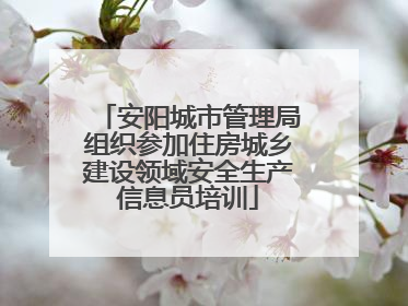 安阳城市管理局组织参加住房城乡建设领域安全生产信息员培训