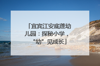 宜宾江安底蓬幼儿园：探秘小学，“幼”见成长