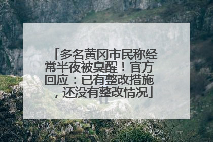 多名黄冈市民称经常半夜被臭醒！官方回应：已有整改措施，还没有整改情况