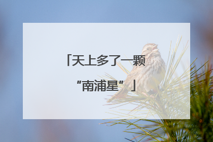 天上多了一颗“南浦星”