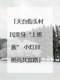 天台街头村民变身“上班族” 小灯具照亮共富路