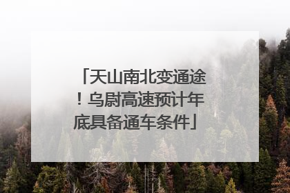 天山南北变通途！乌尉高速预计年底具备通车条件