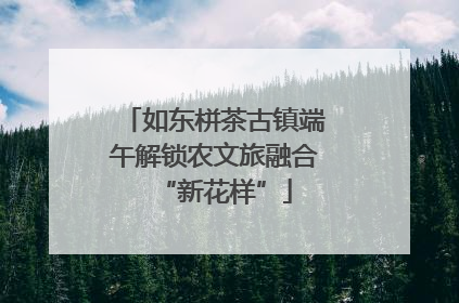 如东栟茶古镇端午解锁农文旅融合“新花样”