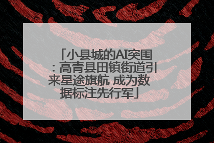 小县城的AI突围：高青县田镇街道引来星途旗航 成为数据标注先行军