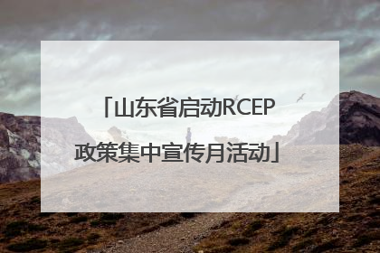 山东省启动RCEP政策集中宣传月活动