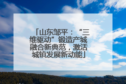 山东邹平：“三维驱动”锻造产城融合新典范，激活城镇发展新动能