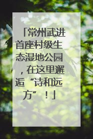 常州武进首座村级生态湿地公园，在这里邂逅“诗和远方”！
