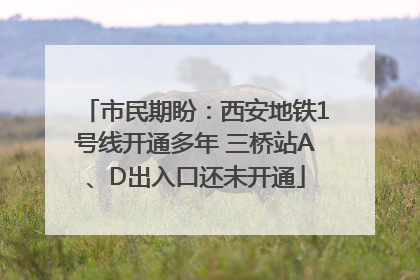 市民期盼：西安地铁1号线开通多年 三桥站A、D出入口还未开通