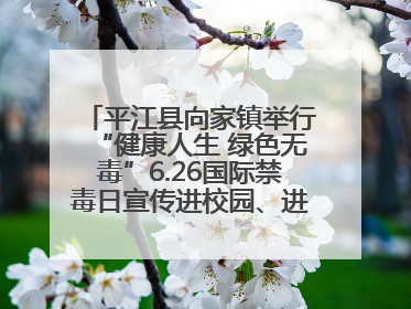 平江县向家镇举行“健康人生 绿色无毒”6.26国际禁毒日宣传进校园、进社区活动