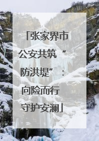 张家界市公安共筑“防洪堤”：向险而行 守护安澜