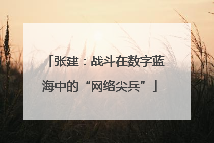 张建：战斗在数字蓝海中的“网络尖兵”