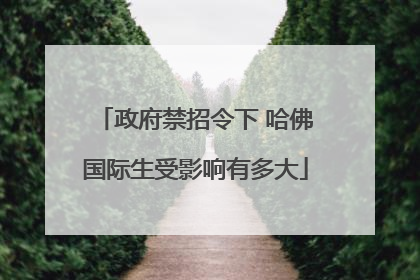 政府禁招令下 哈佛国际生受影响有多大