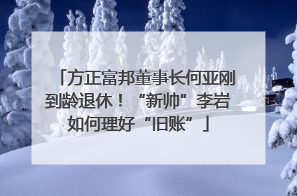 方正富邦董事长何亚刚到龄退休！“新帅”李岩如何理好“旧账”