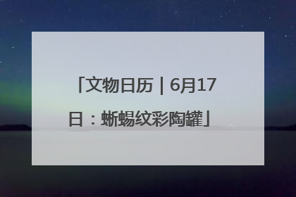 文物日历｜6月17日：蜥蜴纹彩陶罐