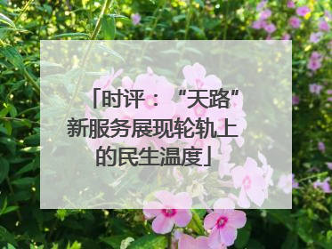 时评：“天路”新服务展现轮轨上的民生温度