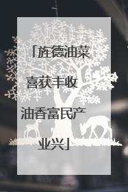 旌德油菜喜获丰收 油香富民产业兴