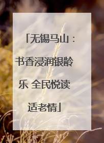 无锡马山：书香浸润银龄乐 全民悦读适老情