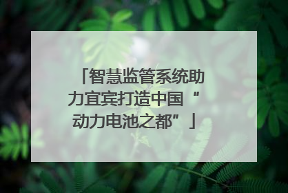 智慧监管系统助力宜宾打造中国“动力电池之都”