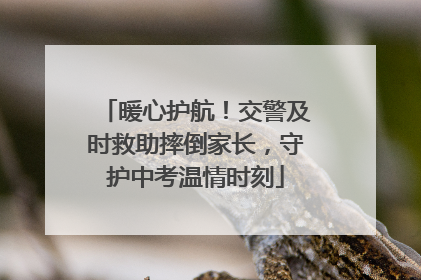 暖心护航！交警及时救助摔倒家长，守护中考温情时刻