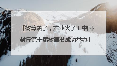 树莓熟了，产业火了！中国·封丘第十届树莓节成功举办
