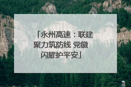 永州高速：联建聚力筑防线 党徽闪耀护平安