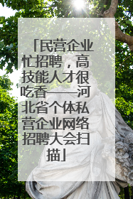 民营企业忙招聘，高技能人才很吃香——河北省个体私营企业网络招聘大会扫描