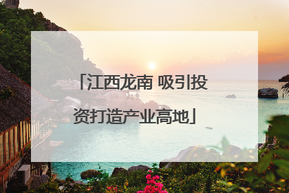 江西龙南 吸引投资打造产业高地