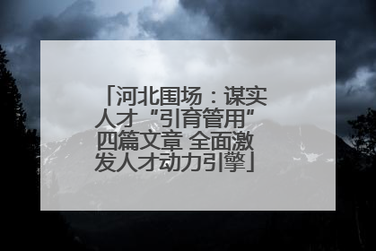 河北围场：谋实人才“引育管用”四篇文章 全面激发人才动力引擎
