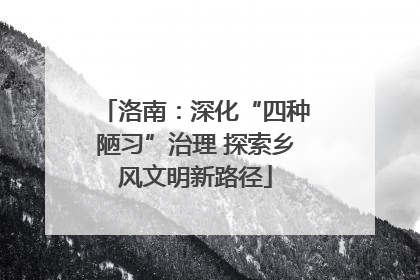 洛南：深化“四种陋习”治理 探索乡风文明新路径