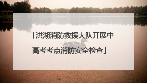 洪湖消防救援大队开展中高考考点消防安全检查